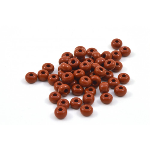 SEED BEAD NO. 6 OPAQUE BROWN